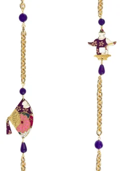 Collana Lebolina Ventaglio Viola