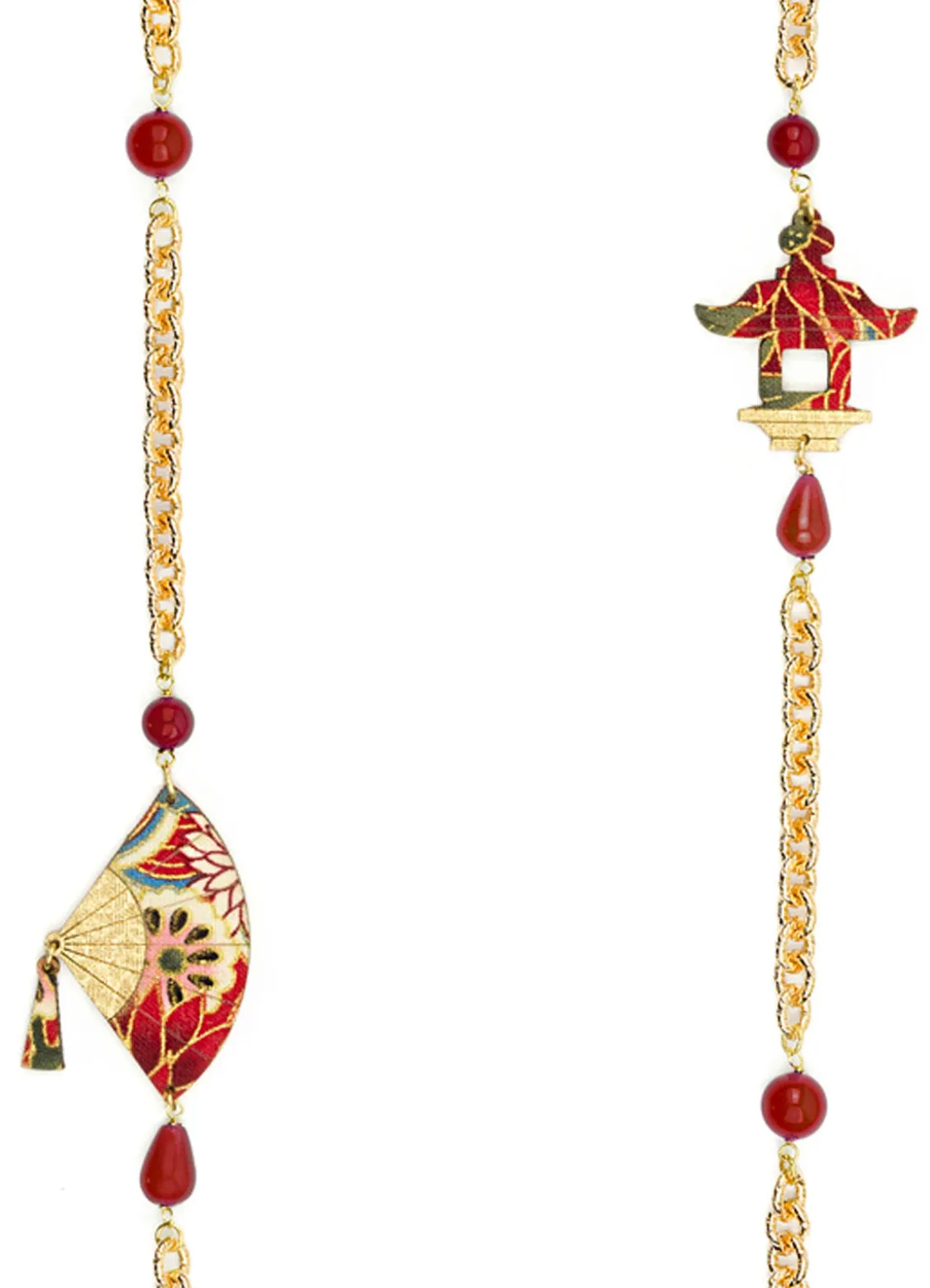 Collana Lebolina Ventaglio Rubino