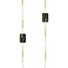 Collana Lebolina Viso E Fiore Plexi Nero Perla
