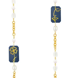 Collana Lebolina Viso E Quadrifoglio Perla