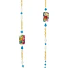 Collana Lebolina Viso E Quadrifoglio Azzurro