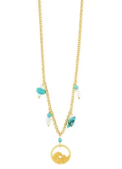 Collana Onda Elementi Turchese