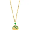 Collana Onda Tondo Verde