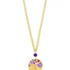 Collana Onda Tondo Viola