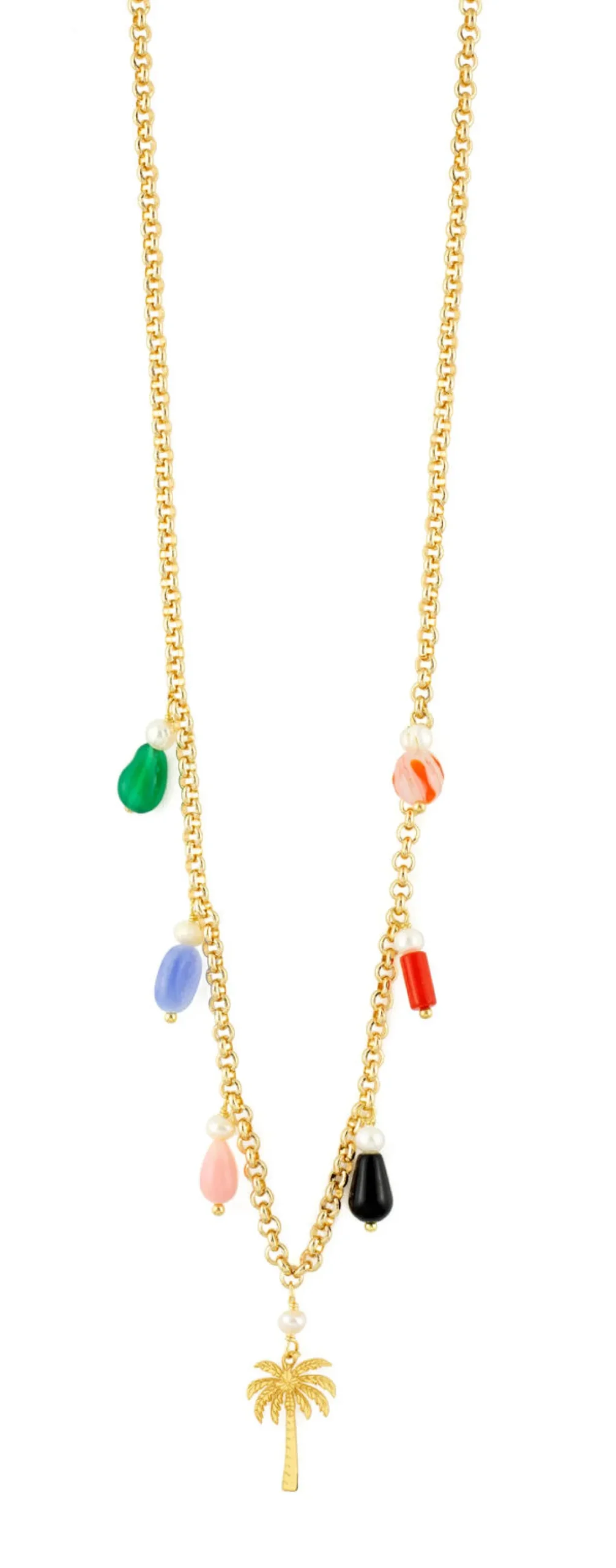 Collana Palma Elementi Colorati