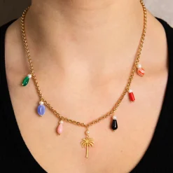 Collana Palma Elementi Colorati