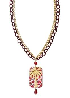 Collana Palma Fiore Rubino