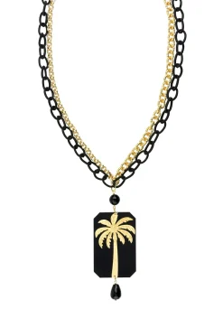 Collana Palma Plexiglass Nero