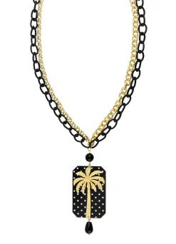 Collana Palma Pois Nero