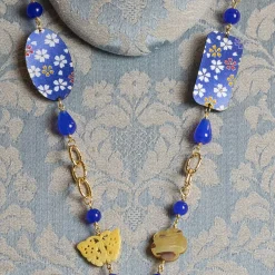 Collana Solo Io Fiori Blu