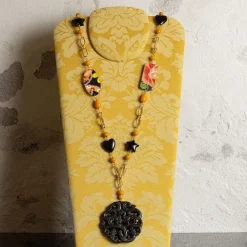 Collana Solo Io Fiori Nero