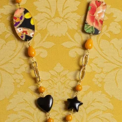 Collana Solo Io Fiori Nero