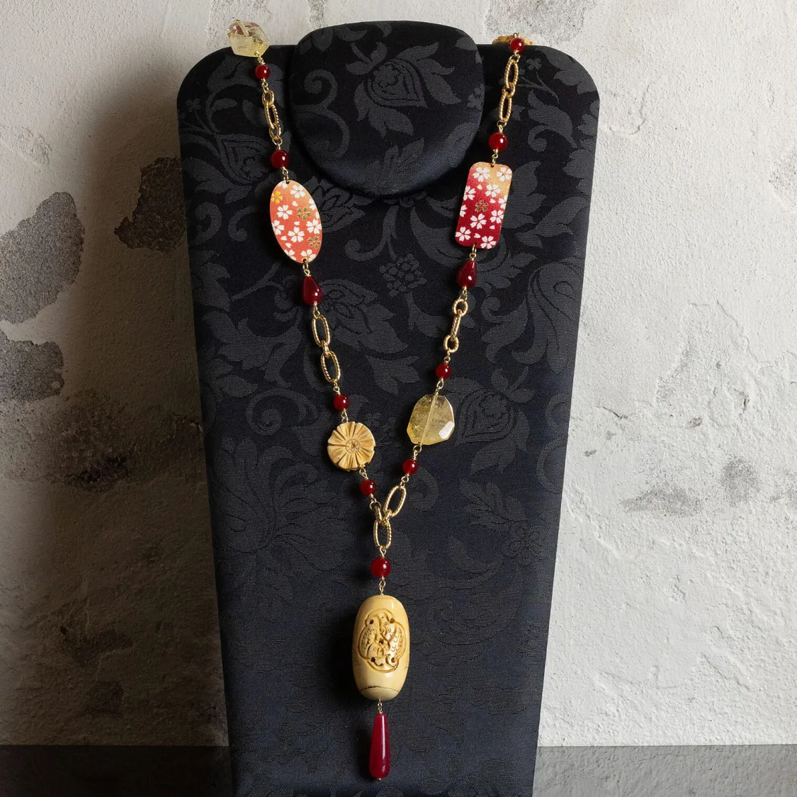 Collana Solo Io Fiori Rubino