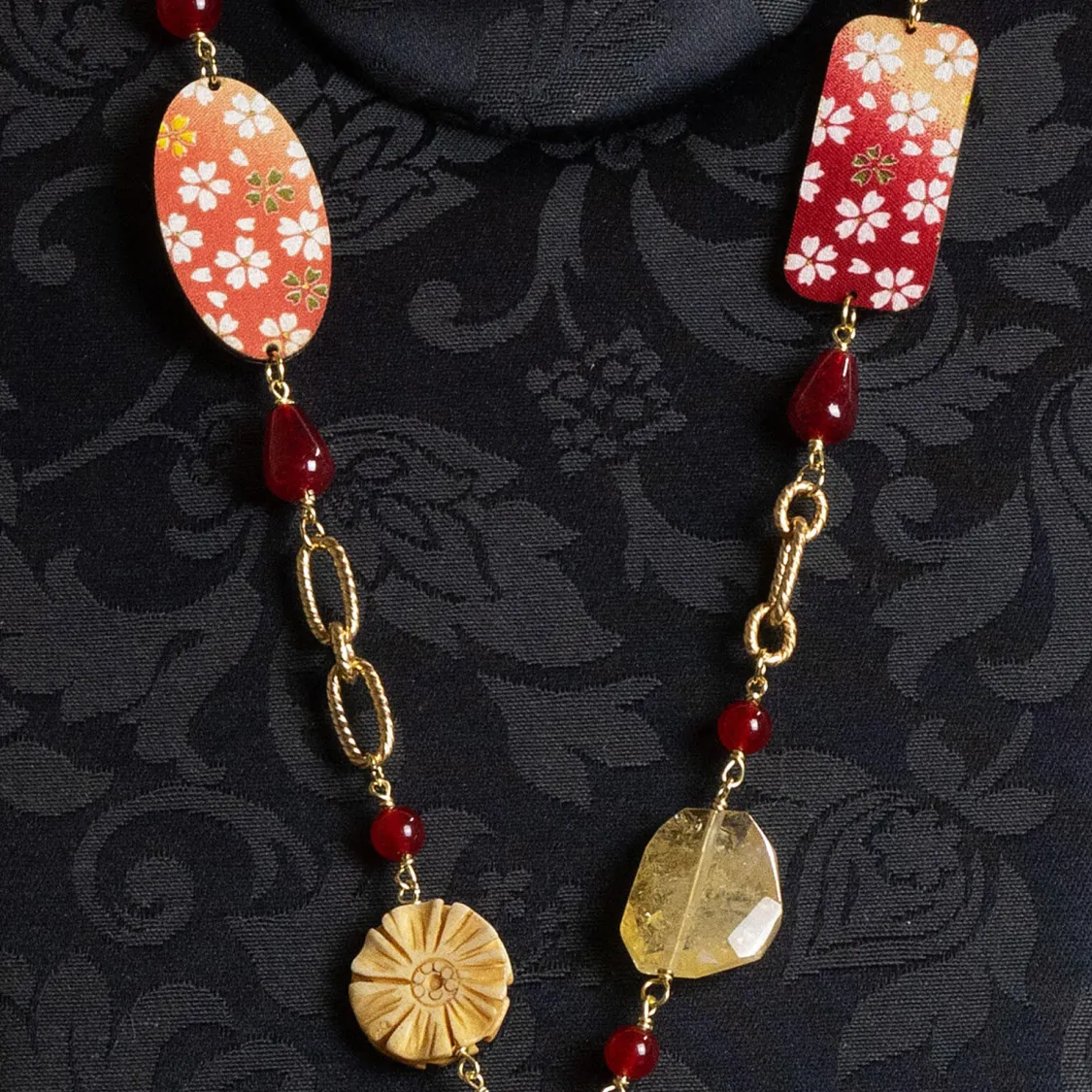 Collana Solo Io Fiori Rubino
