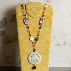 Collana Solo Io Fiori Viola