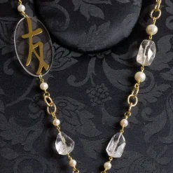 Collana Solo Io Kanji Amicizia Plexi Filigrana Ovale