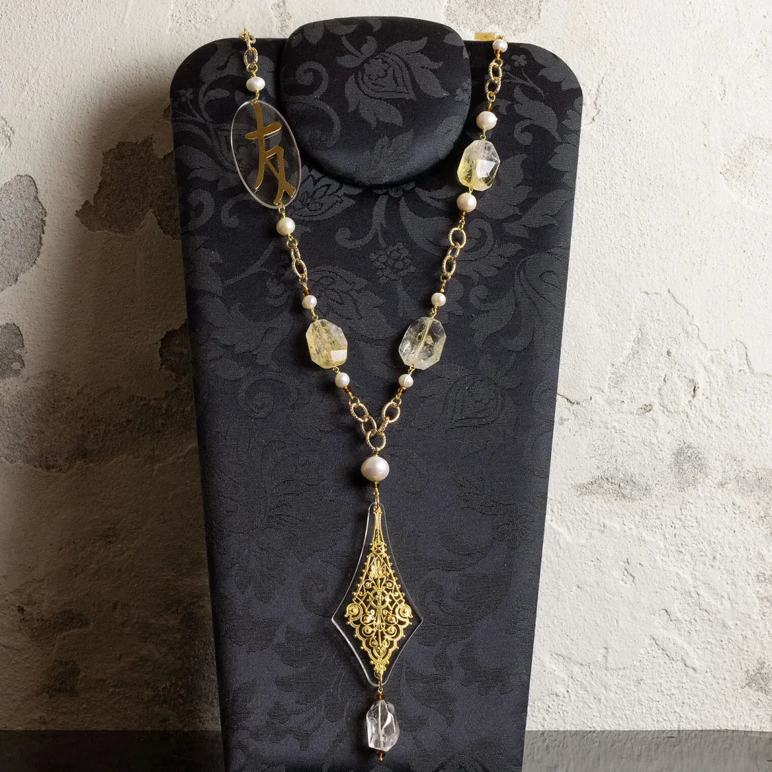 Collana Solo Io Kanji Amicizia Plexi Trasparente