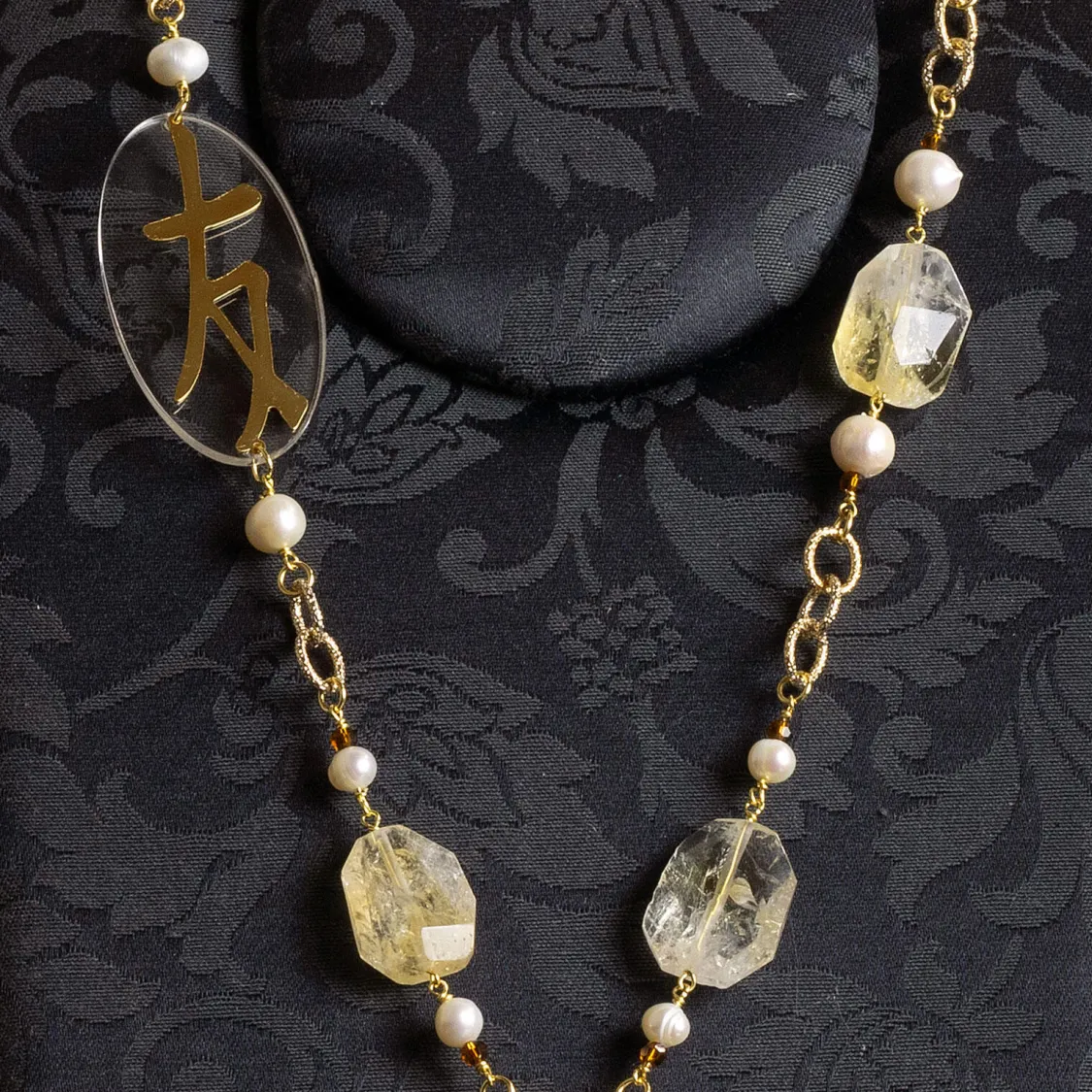 Collana Solo Io Kanji Amicizia Plexi Trasparente