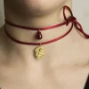 Collana Tessuto Drago Rubino