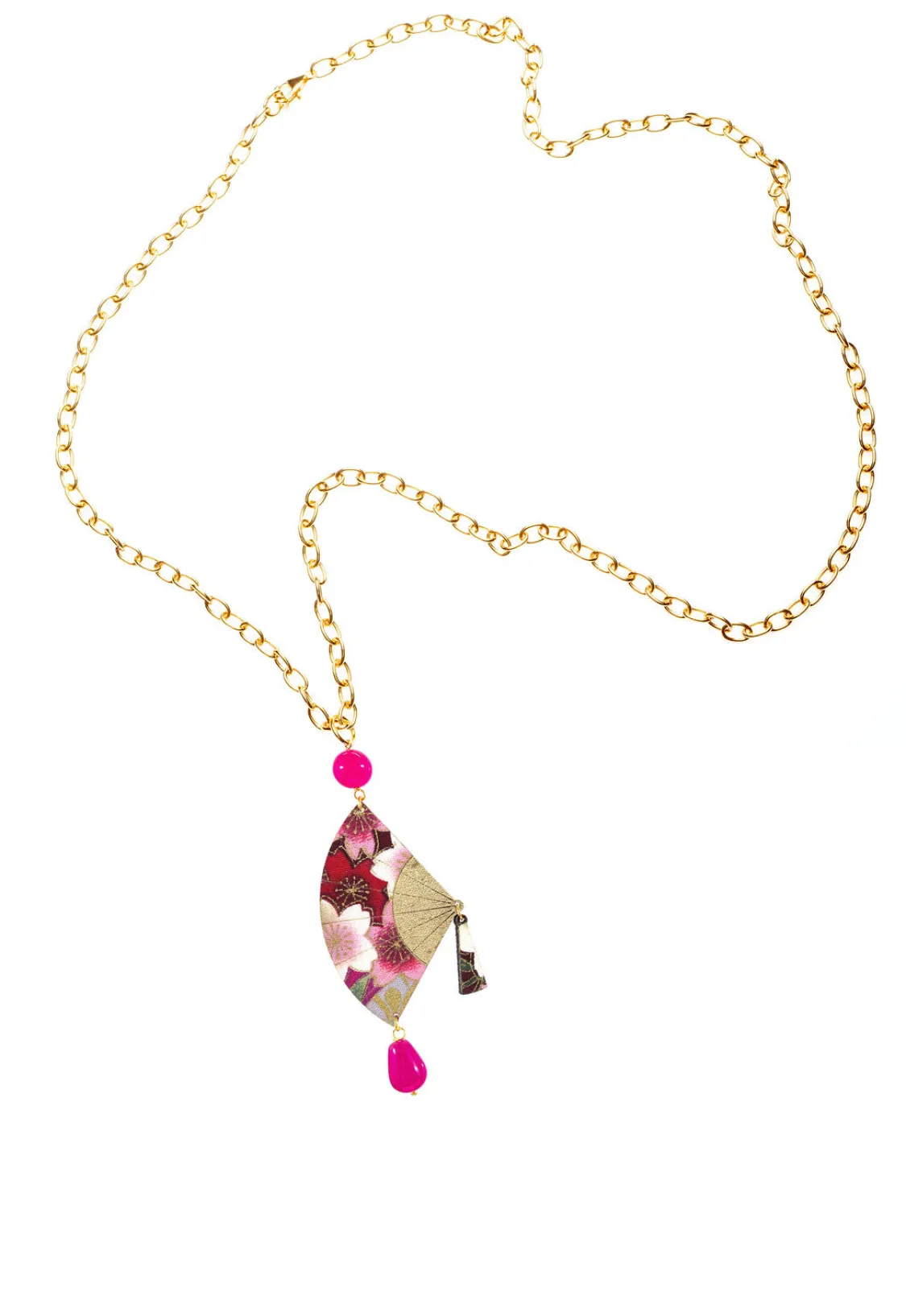 Collana Ventaglio Fucsia