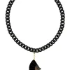 Collana Ventaglio Plexi Nero Perla
