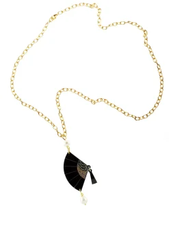Collana Ventaglio Plexi Nero Perla