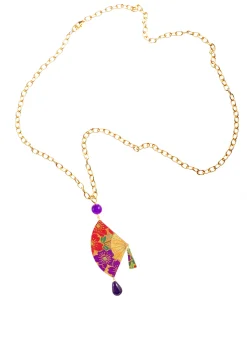 Collana Ventaglio Viola