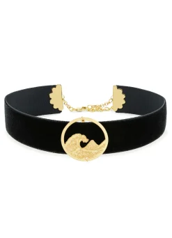 Collarino Velluto Nero Onda