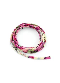 Nastro Tessuto Fiore Fucsia E Nero