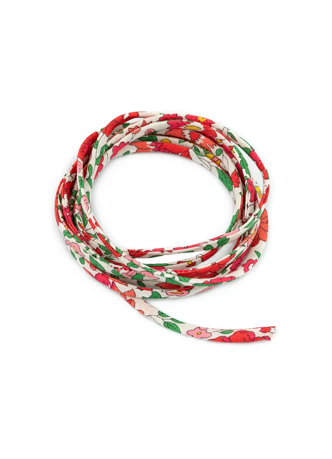 Nastro Tessuto Fiore Rosso E Verde