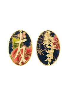 Orecchini Amicizia Clips Ovale Blu