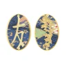 Orecchini Amicizia Clips Ovale Azzurro