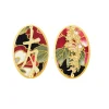 Orecchini Amicizia Clips Ovale Nero