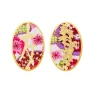 Orecchini Amicizia Clips Ovale Fucsia