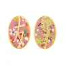 Orecchini Amicizia Clips Ovale Rosa