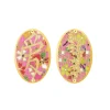 Orecchini Amore Clips Ovale Rosa