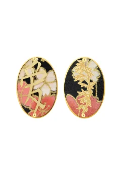 Orecchini Amore Clips Ovale Nero