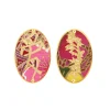 Orecchini Amore Clips Ovale Fucsia