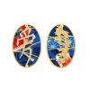Orecchini Amore Clips Ovale Blu