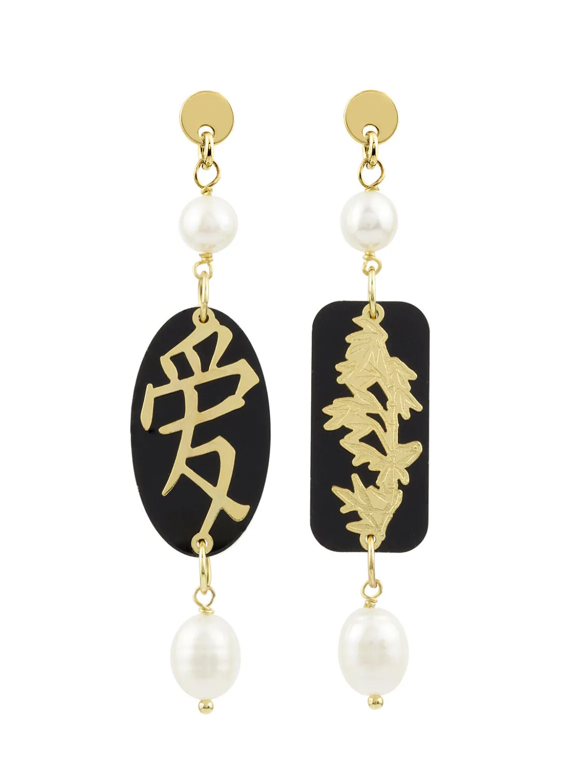 Orecchini Amore Plexi Mini Nero