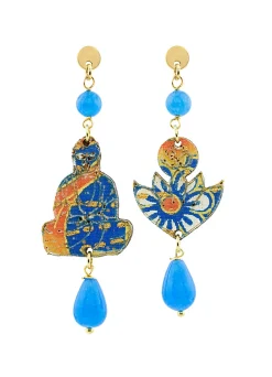 Orecchini Buddha Mini Azzurro