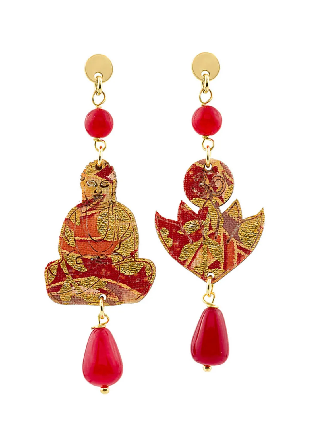 Orecchini Buddha Mini Rubino