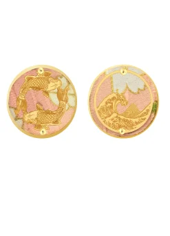 Orecchini Carpe Clips Tondo Rosa
