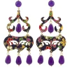 Orecchini Chandelier Corto Viola