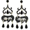 Orecchini Chandelier Corto Nero