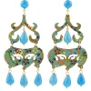 Orecchini Chandelier Corto Azzurro