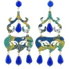 Orecchini Chandelier Corto Blu