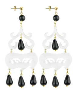 Orecchini Chandelier Corto Plexi Trasparente