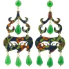 Orecchini Chandelier Corto Verde