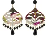 Orecchini Chandelier Goccia Nero